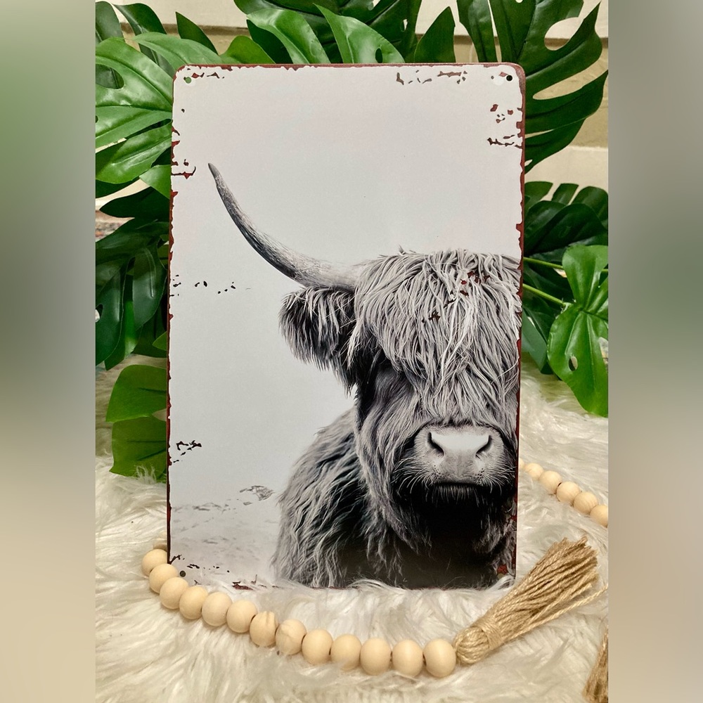 NEW Farmhouse Cow Aluminum Home Metal Sign Kitchen Decor Gift Present Christmas